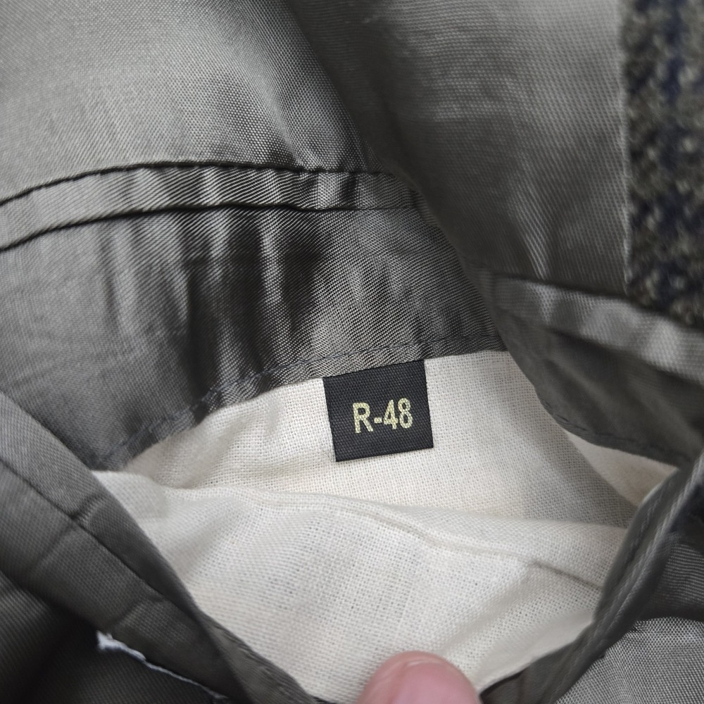 Gianfranco Ruffini Lambswool Sport Coat Blazer 48R Glen Plaid Academia Old Money - Picture 9 of 11